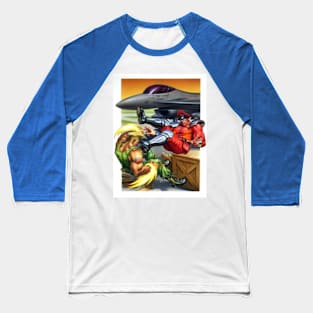 Street Fighter 2 Guile vs. M. Bison Baseball T-Shirt